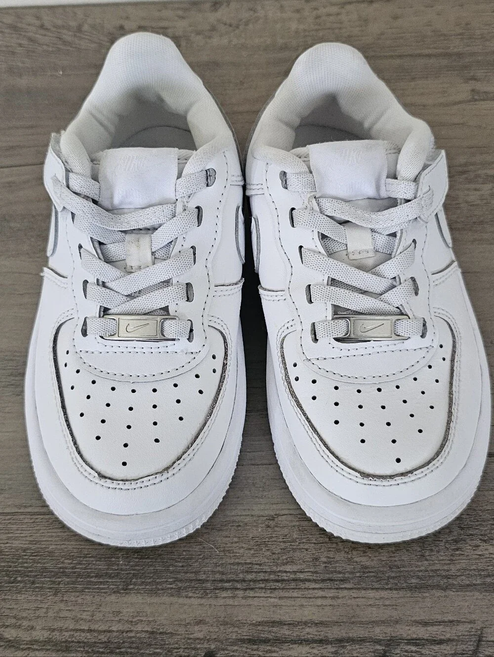 Nike Kids Force 1 Low EasyOn White Sneakers Toddler  Boy Girl 10 C